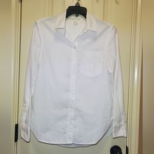 H&M White Casual Button Down Shirt Women's XS 100% Cotton